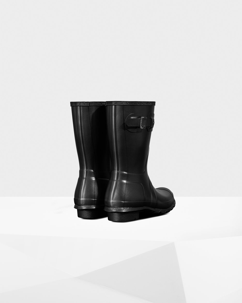 Womens Hunter Short Rain Boots Black - Original Pearlized - 9075842-RW